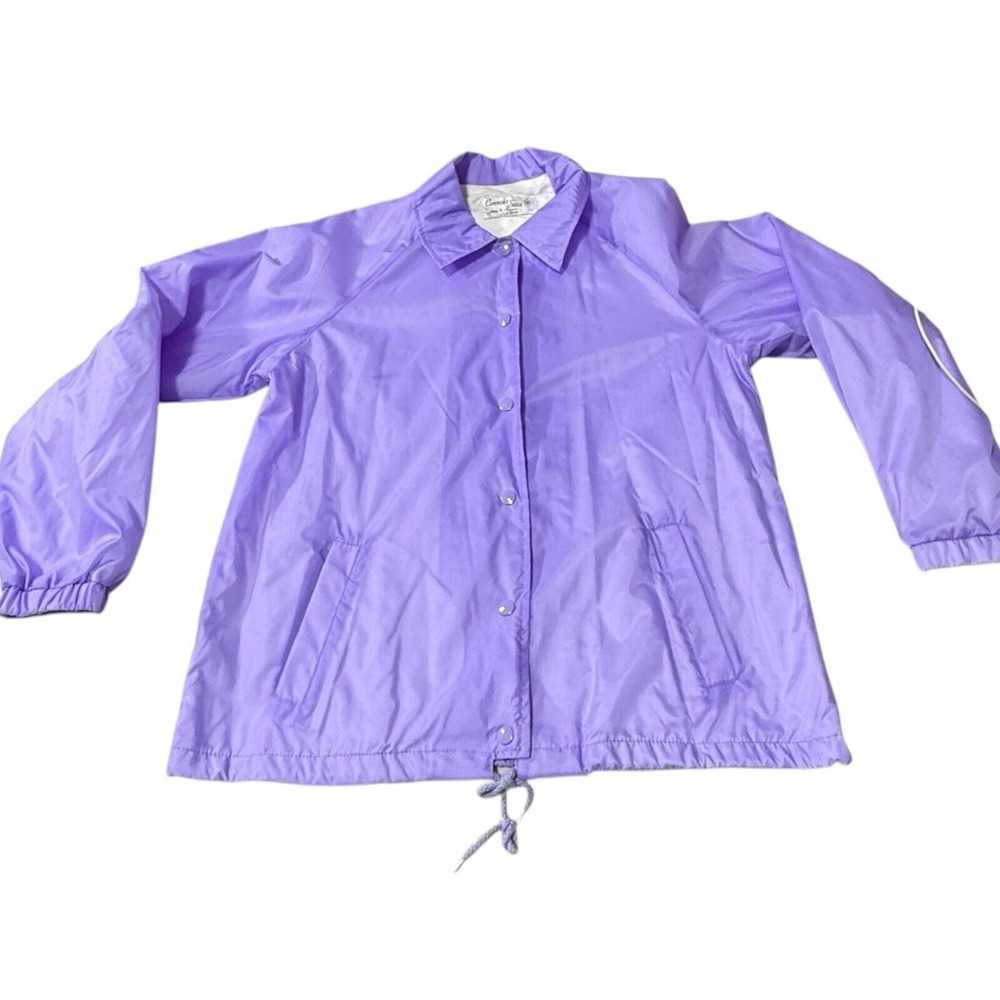 Vintage NOS 1980s Lilac Wind Breaker Jacket Current Seen Size M Snap Front New!! - Picture 2 of 8